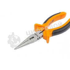 Длинногубцы Sparta Comfort, 160 мм, прямые шлифованные, двухкомпонентные рукоятки