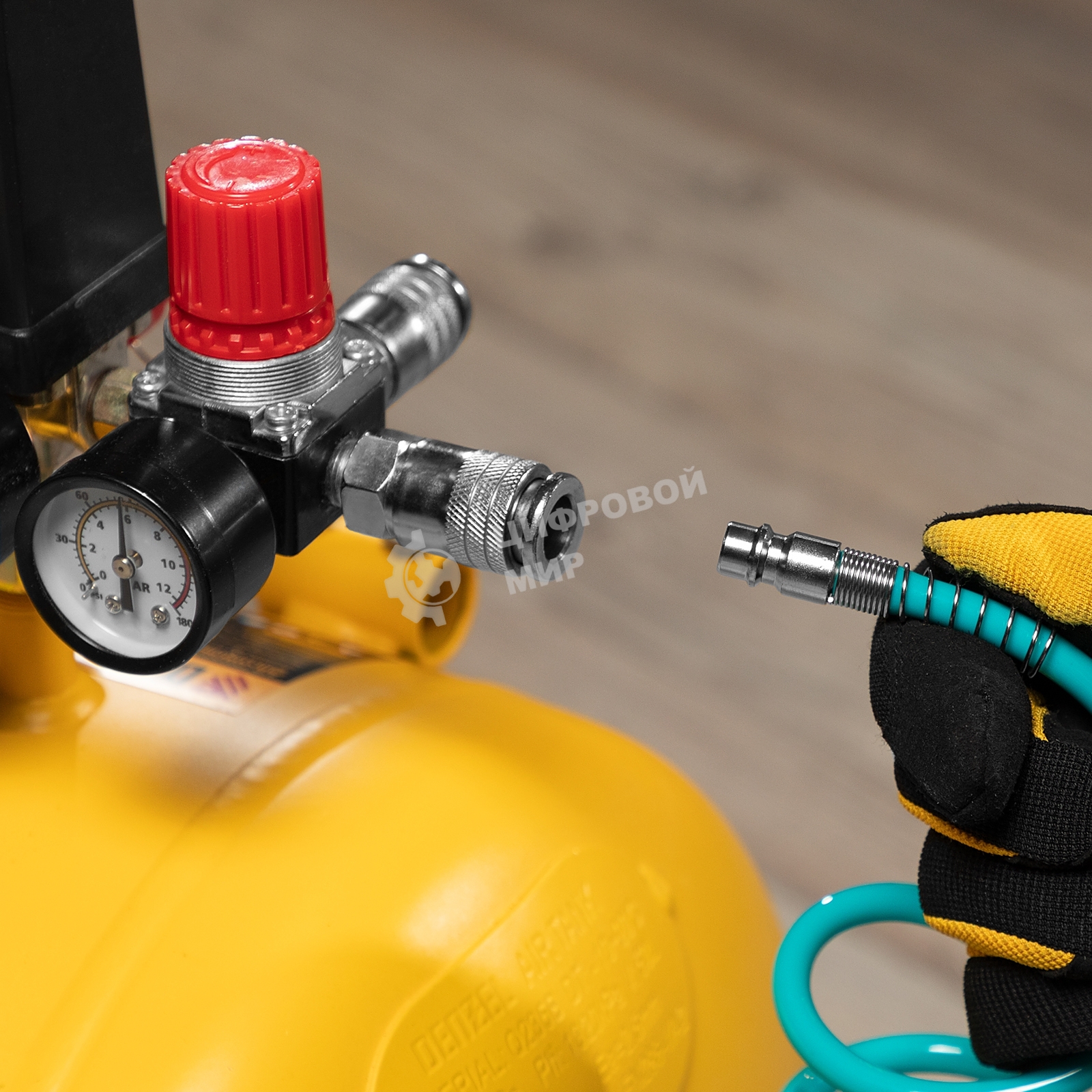 Полиуретановый спиральный шланг профессиональный Stels BASF, 15 м, с быстросъемными соединением