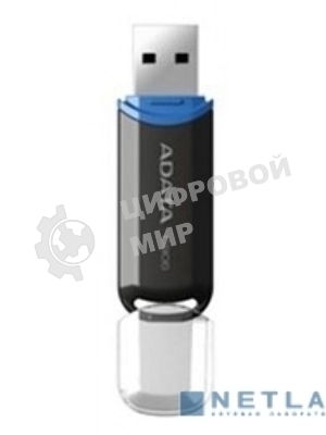 Флешка USB ADATA C906 (AC906-32G-RBK), 32Gb, USB 2.0, R/W 15/5, черный/синий