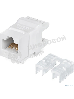Модуль Keystone Rexant Jack RJ-45(8P8C), UTP неэкранированный, CAT 6, тип 180 градусов, белый PRO