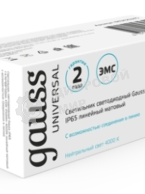 Светильник светодиодный Gauss 45Вт 4000К IP65 линейный матовый 1/30
