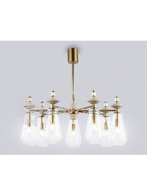 Люстра Ambrella light LH53306/7 BS/CL латунь/прозрачный E14*7 max 40W D770*925