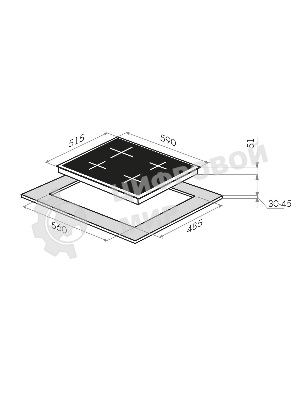 Газовая варочная панель Maunfeld EGHS.64.43CS/G, 4 конфорки, нержавеющая сталь, серебристый