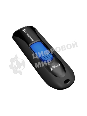 Флешка USB Transcend JetFlash 790 (TS256GJF790K), 256Gb, USB 3.1, R/W 90/40, черный/синий