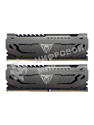 Оперативная память Patriot Viper Steel, DDR4, 8GB (2x4GB), 3200MHz, CL16, DIMM, с радиатором, черный