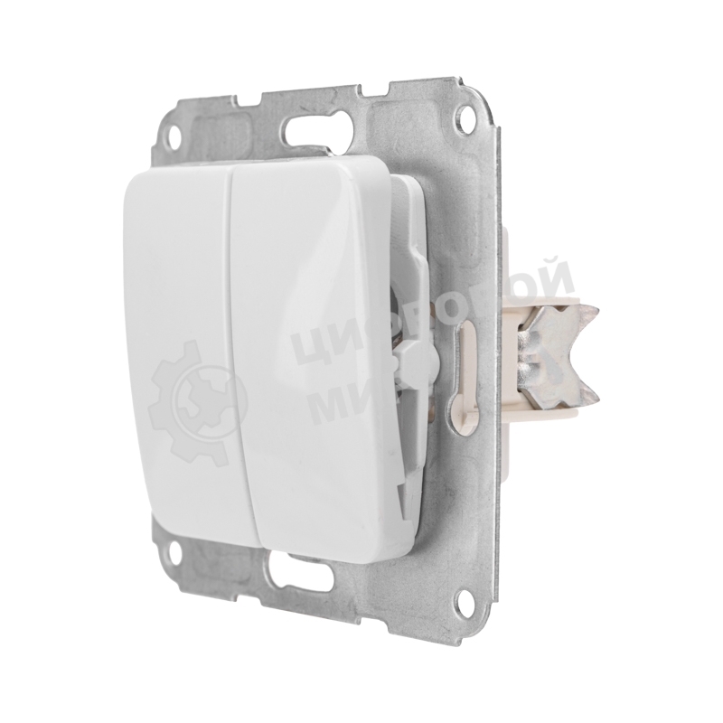 Выключатель DEA 2кл с/у 10А мех. белый Kranz (1/10/120)