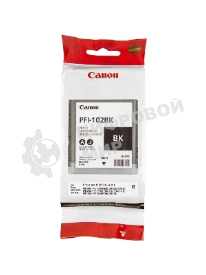 Картридж струйный Canon PFI-102Bk (0895B001) черный (130 мл.) для Canon iPF605, iPF610, iPF650, iPF655, iPF710, iPF750, iPF755, LP17, iPF510