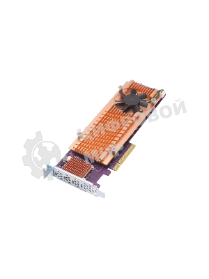 Плата расширения QNAP QM2-4P-384 Quad M.2 PCIe NVMe SSD expansion card; supports up to four M.2 2280 formfactor M.2 PCIe (Gen3 x4) SSDs; PCIe Gen3 x8 host interface; Low-profile bracket pre-loaded, Low-profile flat and Full-height are bundled