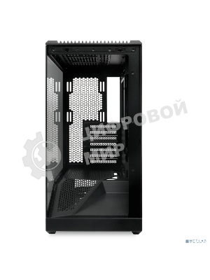 Компьютерный корпус без блока питания HSPD F711-TGbK, Panoramic Full Tower, Black, TG, 0.7 SPCC, no fans ATX, mATX, mITX 190/420/280мм 2x2.5