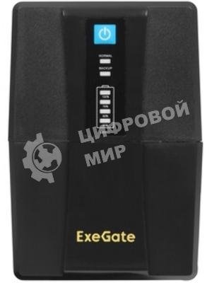 Источник бесперебойного питания ExeGate Power NB-850.LED.AVR.4C13 (850VA/510W, LED, AVR, 4*C13, батарея 12V 9Ah, черный)
