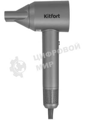 Фен Kitfort КТ-3292 серебристый, 1600 Вт, компактный, ионизация