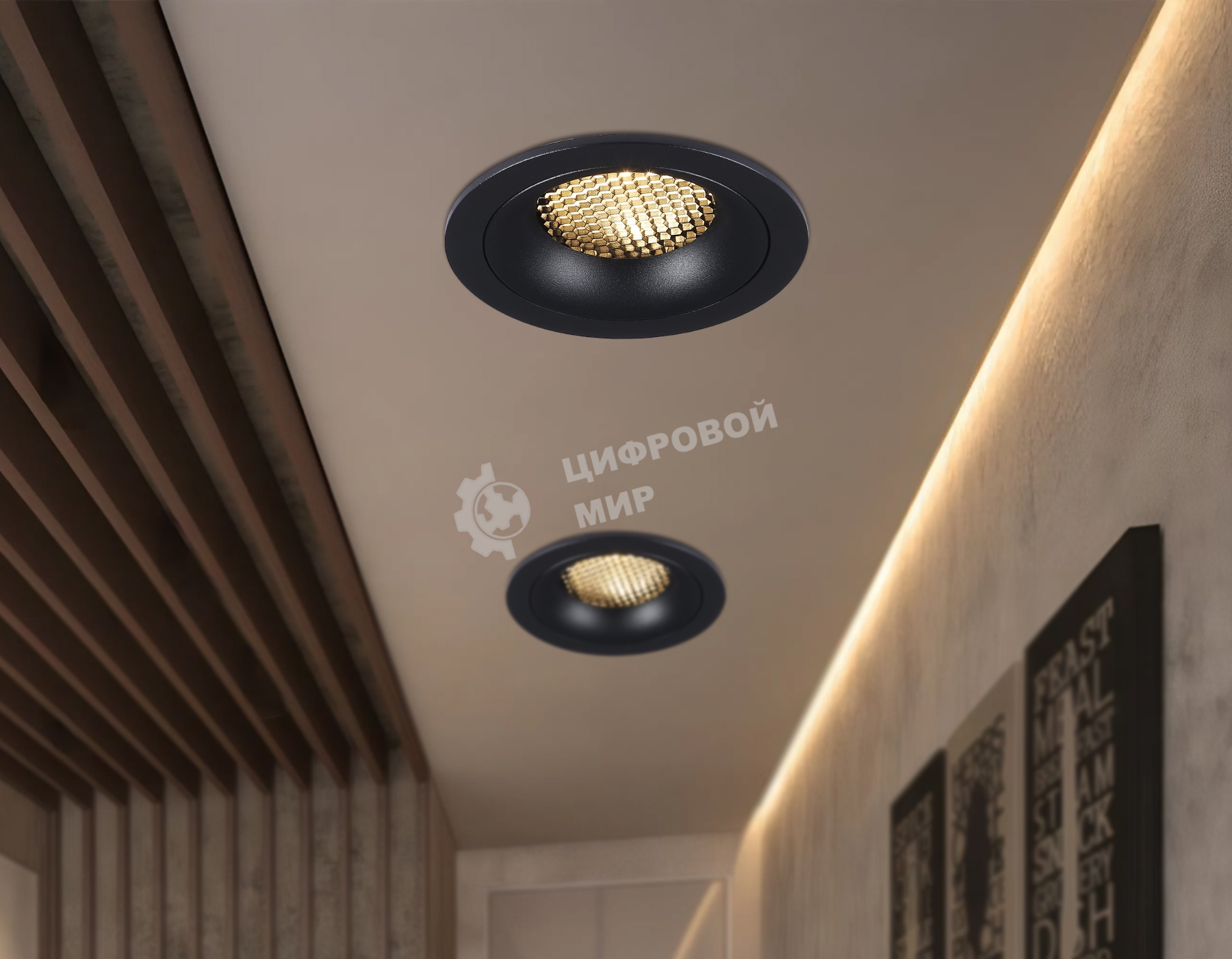 Светильник встраиваемый Ambrella light TN102724 BK черный GU5.3 92*92*23