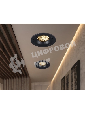 Светильник встраиваемый Ambrella light TN102724 BK черный GU5.3 92*92*23