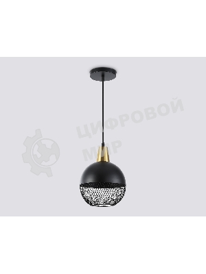 Светильник Ambrella light TR8504 BK/CP черный/медь E27 max 60W D200*1000