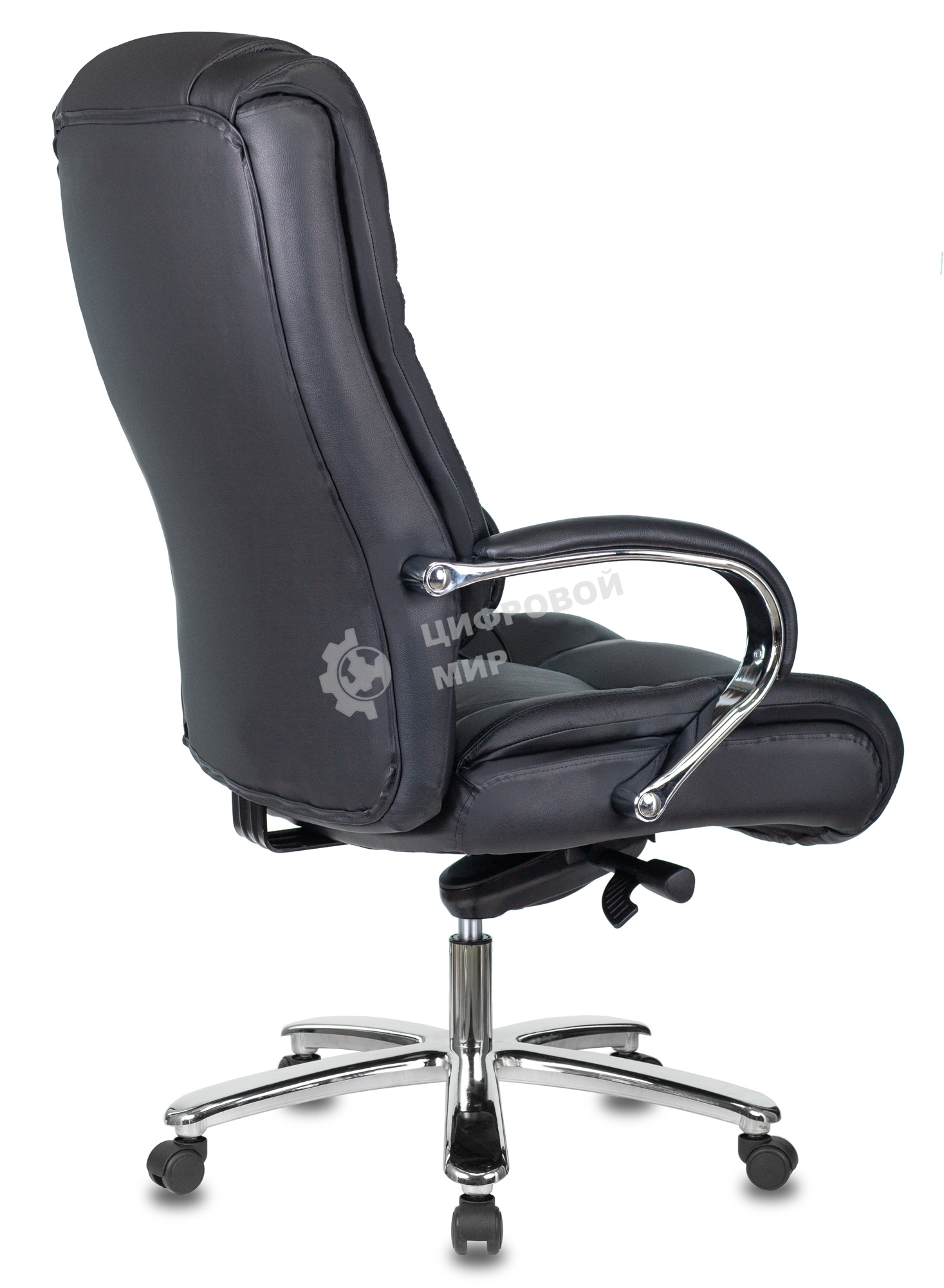 Кресло руководителя Бюрократ T-9925SL/BLACK черный, кожа, крестовина хром