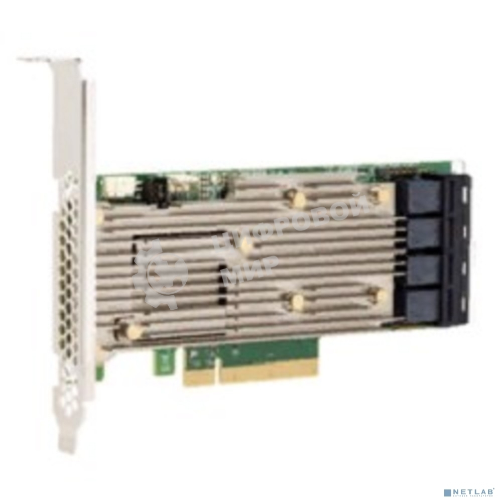 Контроллер MegaRAID 9460-16I SGL (05-50011-00), PCIe 3.1 x8 LP, SAS/SATA/NVMe, RAID 0,1,5,6,10,50,60, 16port(4 * int SFF8643), 4Gb Cache, 3516ROC