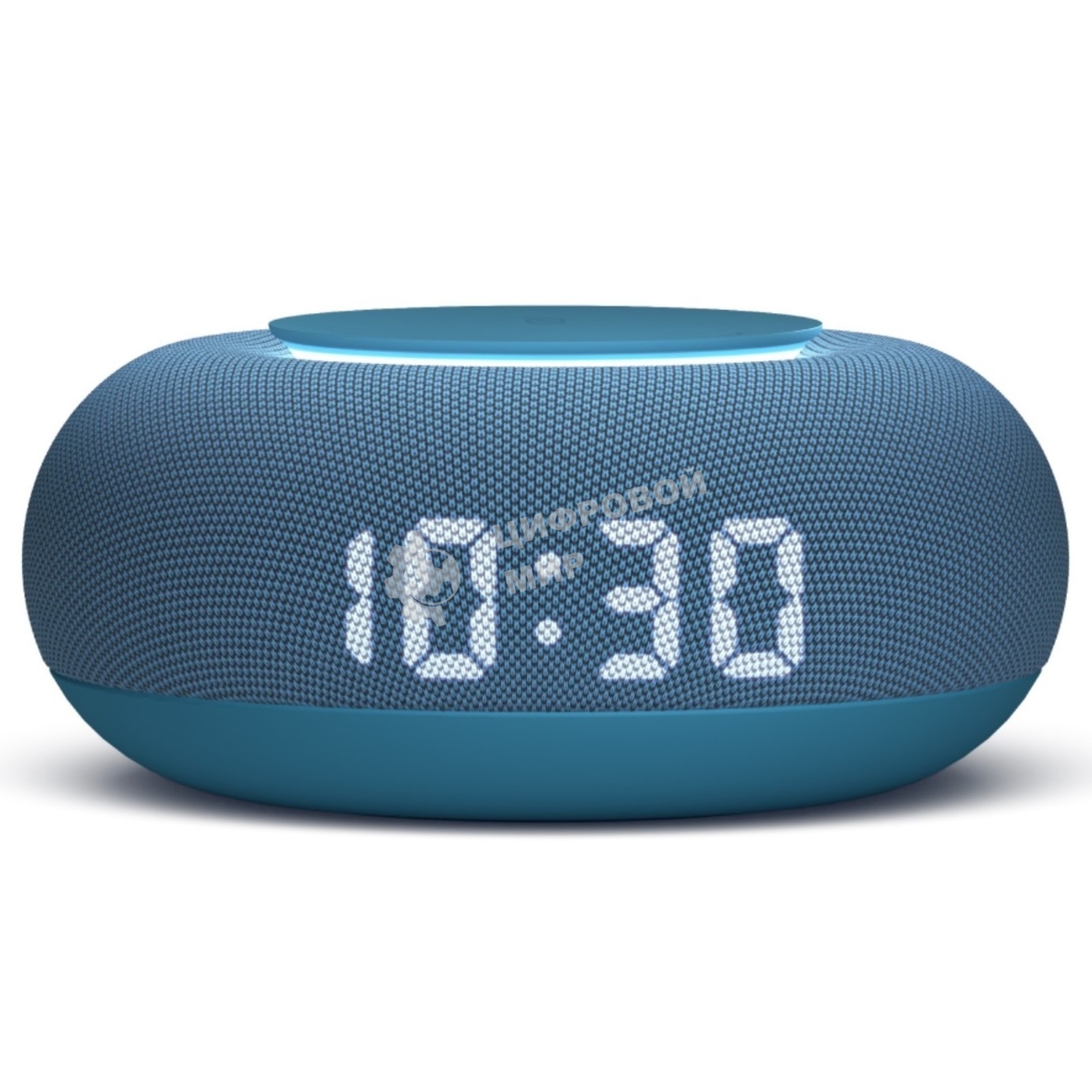 Умная колонка VK Капсула Мини, 5Вт, компактная, 1 динамик, Маруся, LED-часы, Wi-Fi, Bluetooth, морской синий