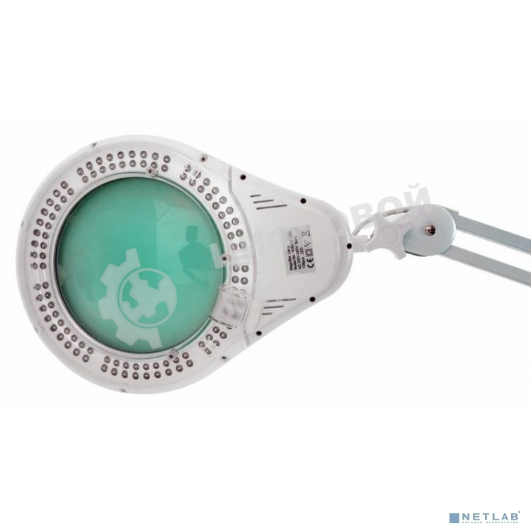 Лупа на струбцине Rexant, круглая, 5D, с подсветкой 108 LED, белая