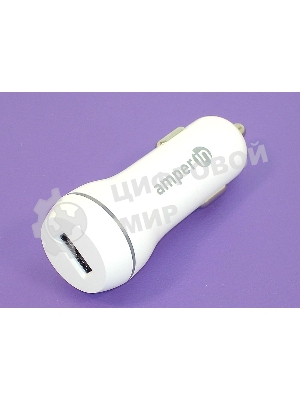 Автомобильное зарядное устройство AMPERIN CCW-1USB USB DC 5V 3.0A/9V 2A/12V 1.5A белый