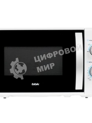 Микроволновая печь BBK 20MWS-711M/WS C белый/серебристый, 20 л, 700 Вт, переключатели - поворотный механизм