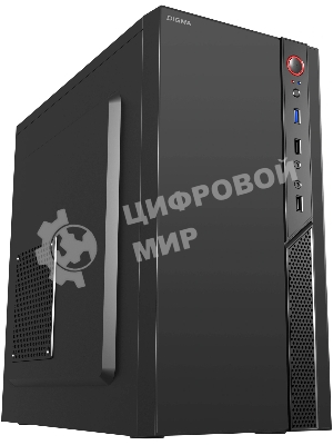 Компьютерный корпус Digma DCC-MN306 черный без БП mATX 1x80мм 1x92мм 2x120мм 2xUSB 2.0 1xUSB 3.0 audio