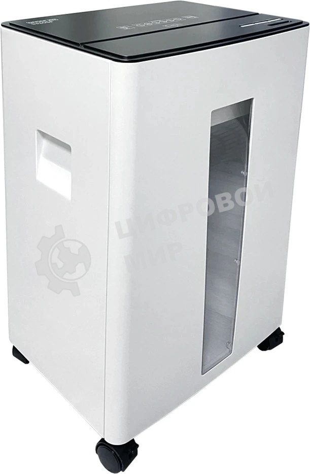 Шредер Office Kit S330SF (3,9х35) белый (секр.P-4) фрагменты 13лист. 30лтр. скобы пл.карты