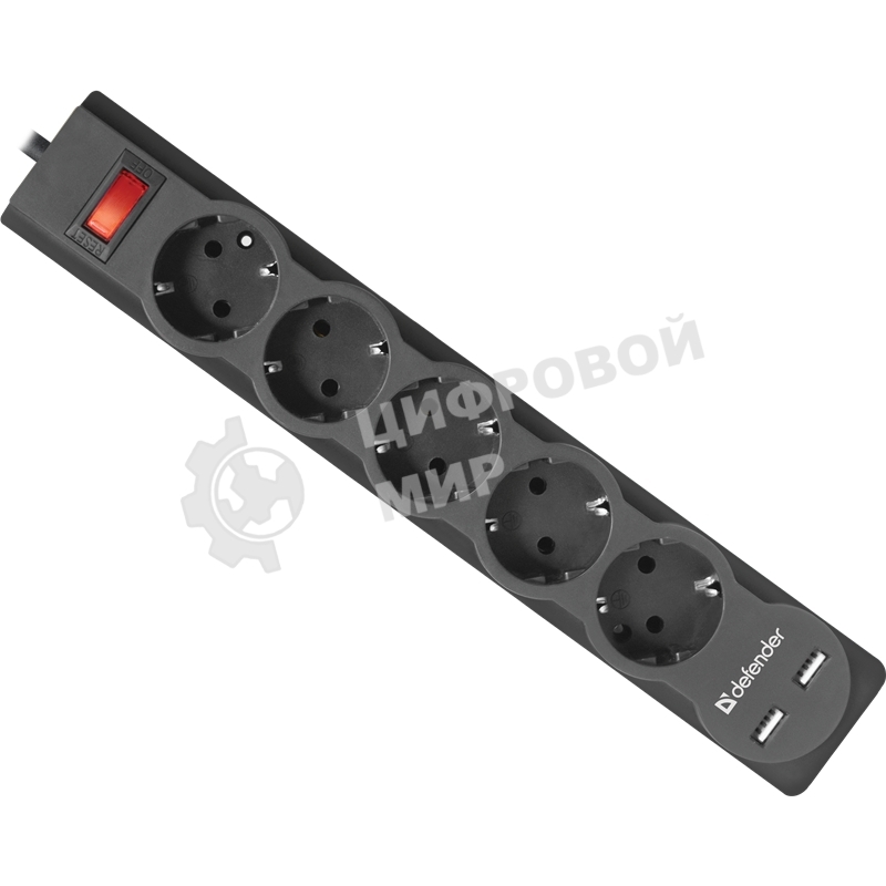 Сетевой фильтр Defender 5M DFS 755 5OUTL.