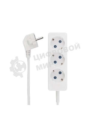 Удлинитель PROconnect STANDARD 3 гнезда, 1.5 м, 2х0.75 мм², б/з, белый