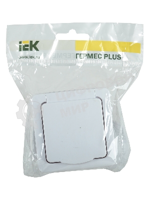 Розетка двухместная с з/к с крышкой для открытой установки РСб22-3-ГПБб IP54 серия 