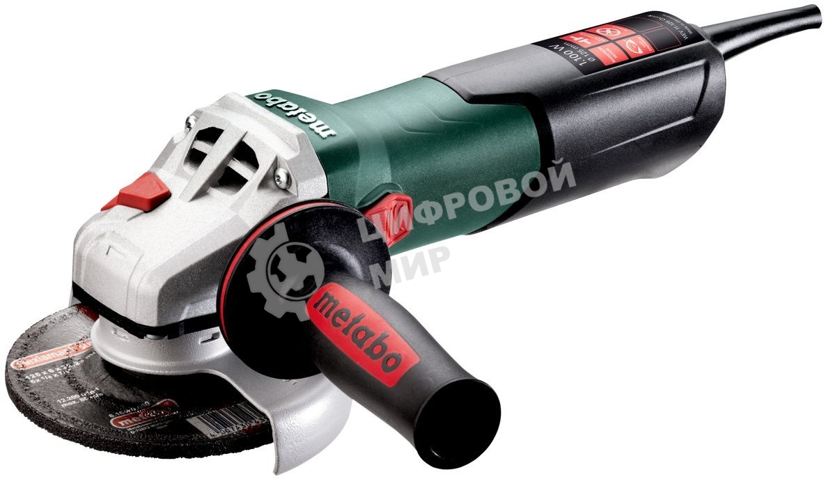 Угловая шлифовальная машина Metabo WEV 11-125 Quick 1100Вт 10500об/мин рез.шпин.:M14 d=125мм