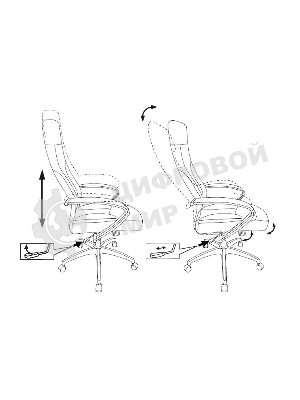 Кресло Бюрократ CH-608 Fabric Light-20 черный, ткань