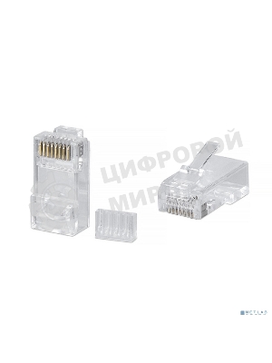 Коннектор Cabeus, RJ45(8p8c), кат. 6, неэкр., прозрачный