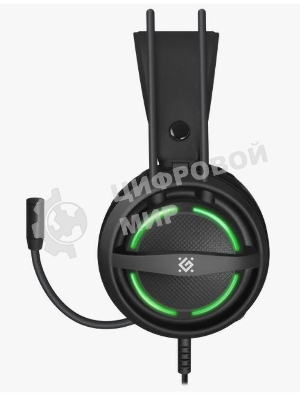 Гарнитура Defender Dexter RG чёрный, проводная, USB / 2 x mini jack 3.5 мм, подсветка