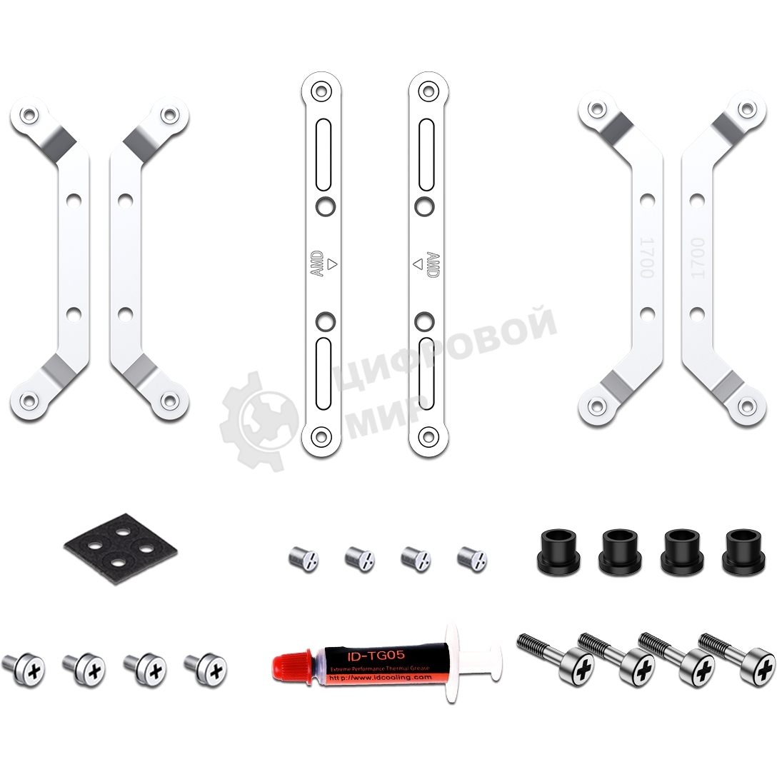 Кулер для процессора ID-COOLING IS-50X-V3 черный 120мм алюминий/медь 2000rpm 31.2db 4-pin 130W 56мм