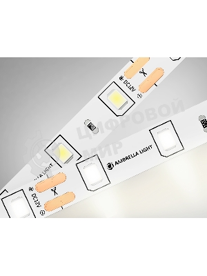 Светодиодная лента GS1002 2835 60Led/ 4.8W m/ 12V IP20 4500K/ 5000*8*1.2mm (2 конт.)