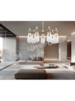 Люстра Ambrella light LH53306/7 BS/CL латунь/прозрачный E14*7 max 40W D770*925