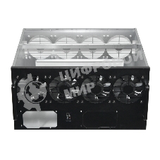 Корпус для майнинга ExeGate EX270771RUS Pro 8-430 (без БП, 2хUSB, 4хfan 120мм, места под: 8 видеокарт, 2 БП)