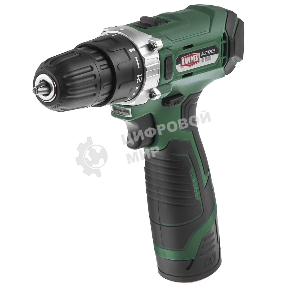 Дрель-шуруповерт аккумуляторная Haммer ACD12CS, Аккумуляторная, 12В