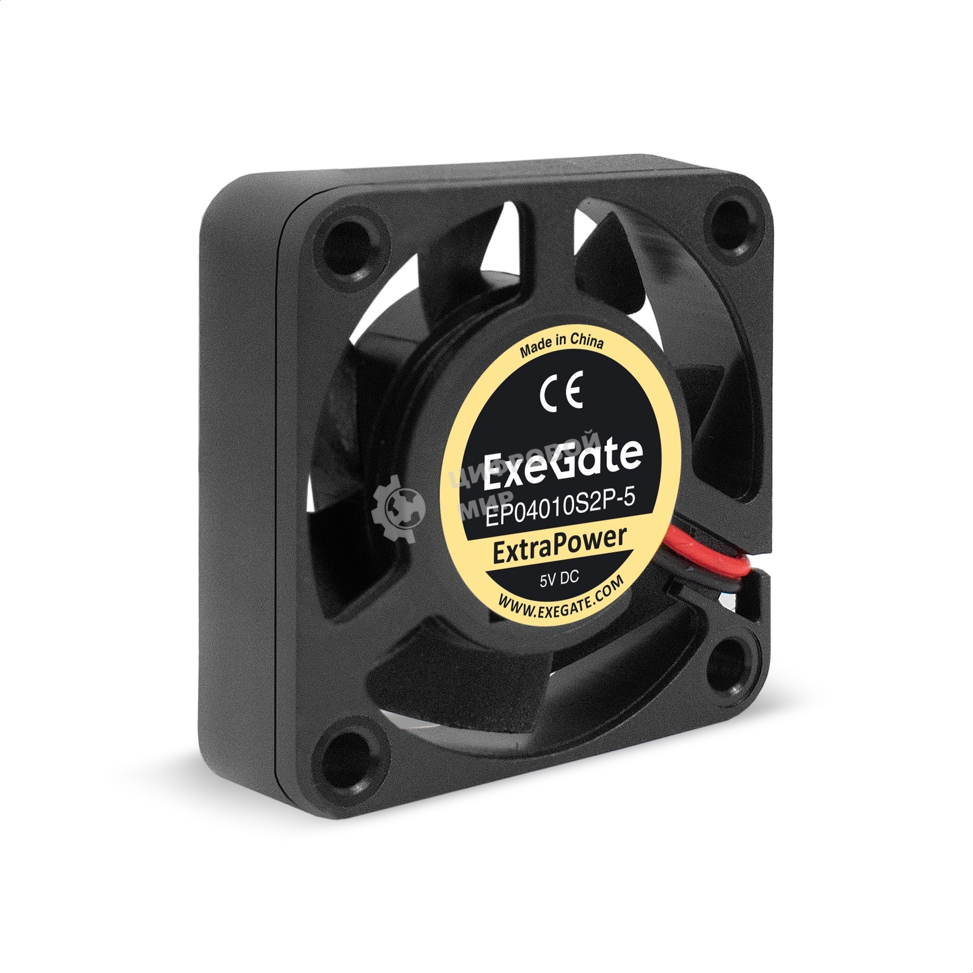 Вентилятор для корпуса ExeGate ExtraPower EP04010S2P-5 черный, 40 мм, 7500 об/мин, 35 дБ, 2 pin