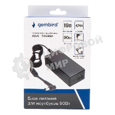 Блок питания Gembird для ноутбуков Asus, Toshiba 19В/4,74А, 90Вт, 1 штекер 5,5х2,5мм (NPA-AC17)