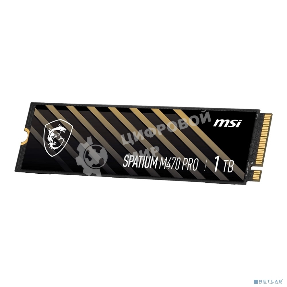 Накопитель SSD MSI M.2 2280 1Tb SPATIUM M470 PRO Client SSD S78-440L0J0-P83, PCIe Gen4x4 with NVMe
