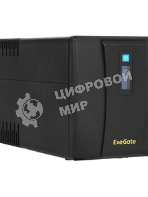 Источник бесперебойного питания ExeGate Smart LB-400.LCD.AVR.2SH (400VA/240W, LCD, AVR, 2*Schuko, батарея 12V 4.5Ah, Black)