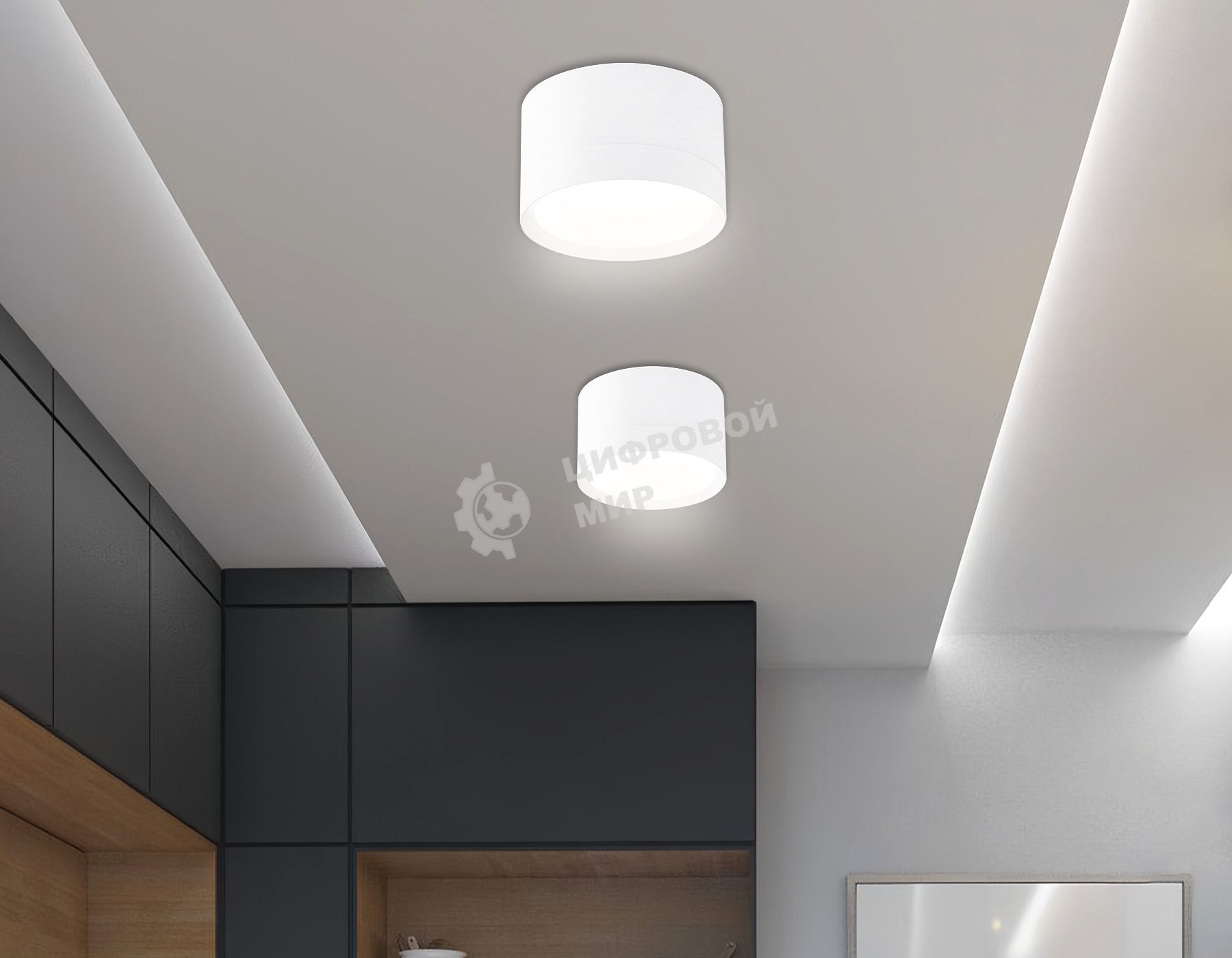 Светильник Ambrella light TN52351 WH белый GX53 max 12W D83*50