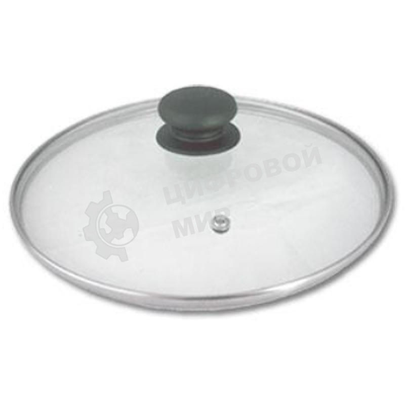 Крышка стеклян. TimA 4722 с ручкой с металл/обод 22 см низ