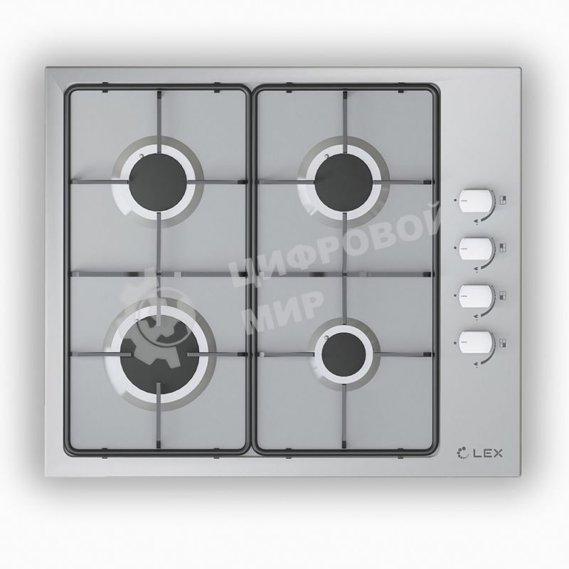 Газовая варочная панель LEX GVS 644-1 IX нержавеющая сталь