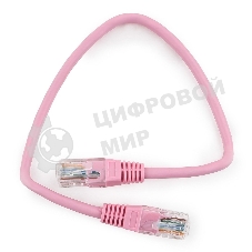 Патч-корд UTP Cablexpert cat.5e, 0.25м, литой, многожильный, розовый