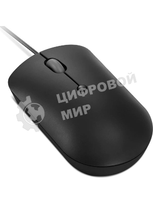 Мышь проводная Lenovo 400 черный, 2400 dpi, USB-C, кнопки - 4