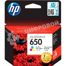 Струйный картридж оригинальный CZ102AK (№650) для HP, триколор, 650 к.