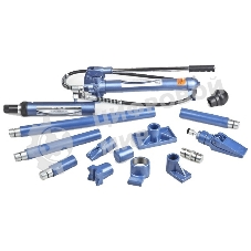 Растяжка гидравлическая Stels 51353 10 т, набор из 17 предметов, 7 сменных насадок, в метал. кейсе