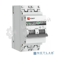 Выключатель автоматический модульный 2п C 6А 4.5кА ВА 47-63 PROxima EKF mcb4763-2-06C-pro